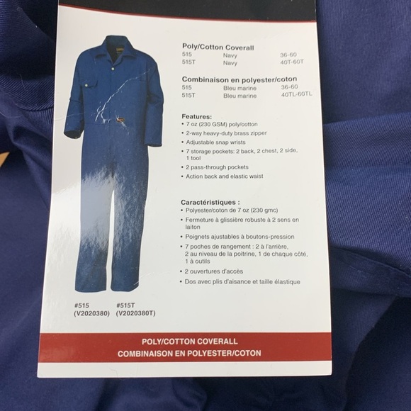 Pioneer Navy Blue Coverall NWT - Picture 3 of 4